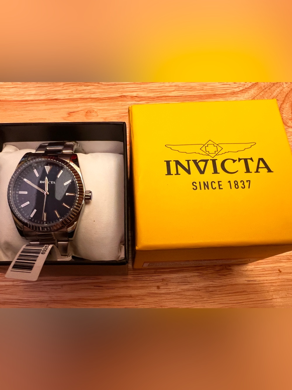 Invicta Men's Silver Bracelet Watch with Black Dial